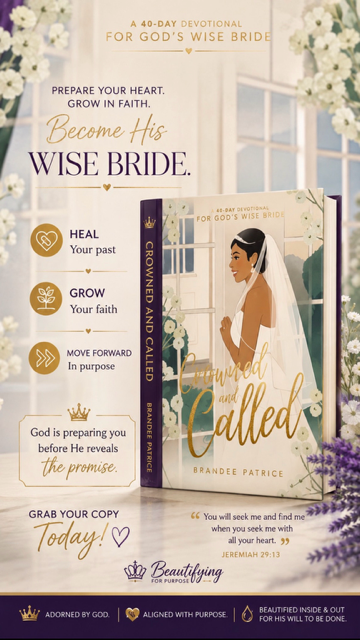 Crowned and Called: A 40-Day Devotional for God's Wise Bride by Brandee Patrice — official promotional image